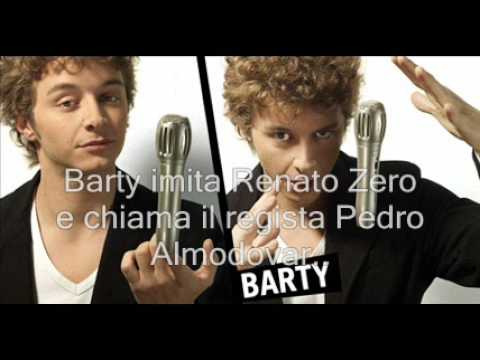 Barty imita Renato Zero e chiama Pedro Almodovar