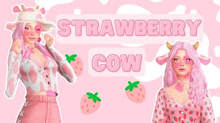 strawberry cow look book: the sims 4