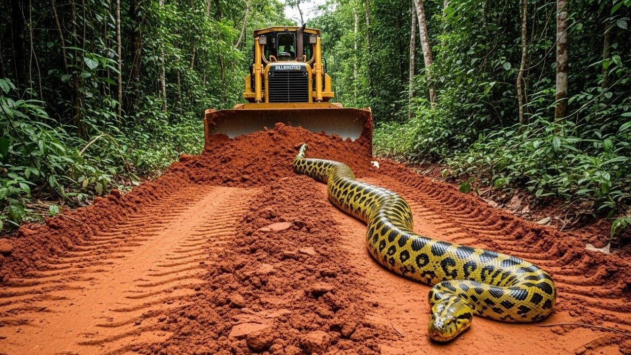 Wow... BULLDOZER SLICES THROUGH RAINFOREST _ NEW ROAD BUILT IN MINUTES???