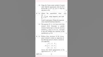 bmte 144 june 2022 #numerical analysis #ignou #exam #ignouexams