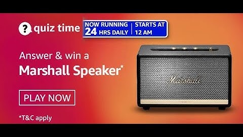 Today Amazon Marshall Speaker Quiz 16 March 2021