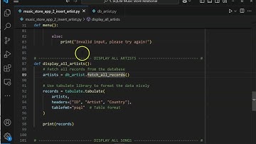 Part 4: Python SQLite Relational Database - Insert Artist
