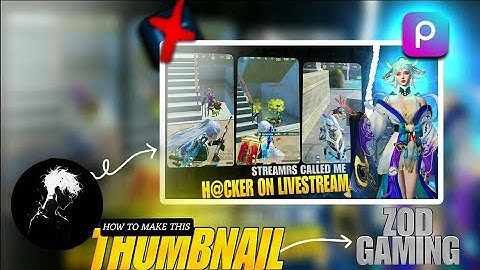 Create Thumbnails LIKE Zod Gaming in Picsart  | YouTube Thumbnail Tutorial