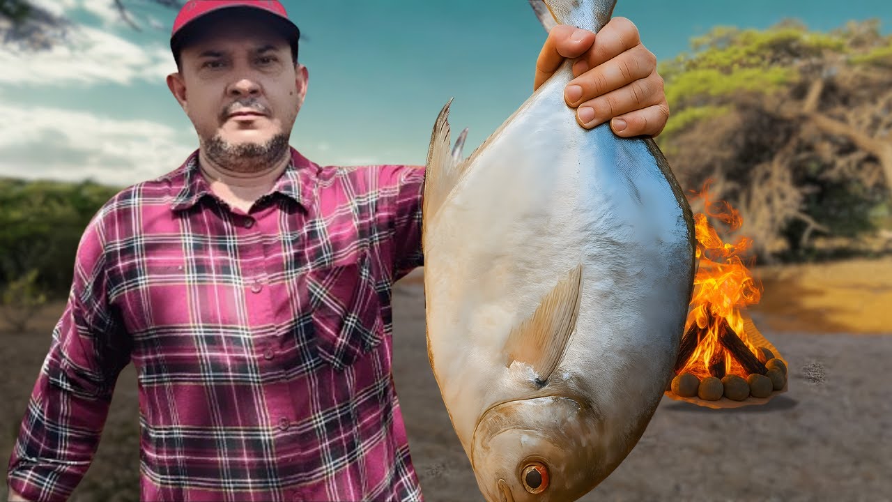 Рыба на огне | Примитивная кулинария с древними техниками
