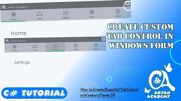 C# Tutorial - Create Custom Tabs in windows form C#