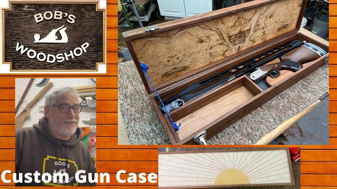 Custom Gun Case with Sunrise Veneer Pattern 