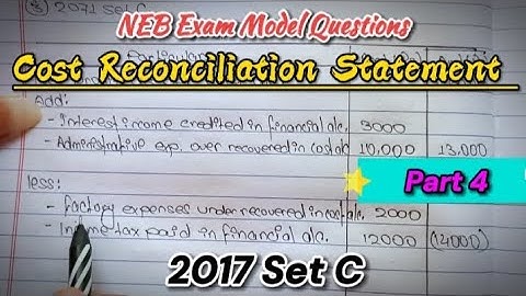 Cost Reconciliation Statement-Pt.4 || Class 12 Accounting || NEB Exam Preparation 2081 || Study Time