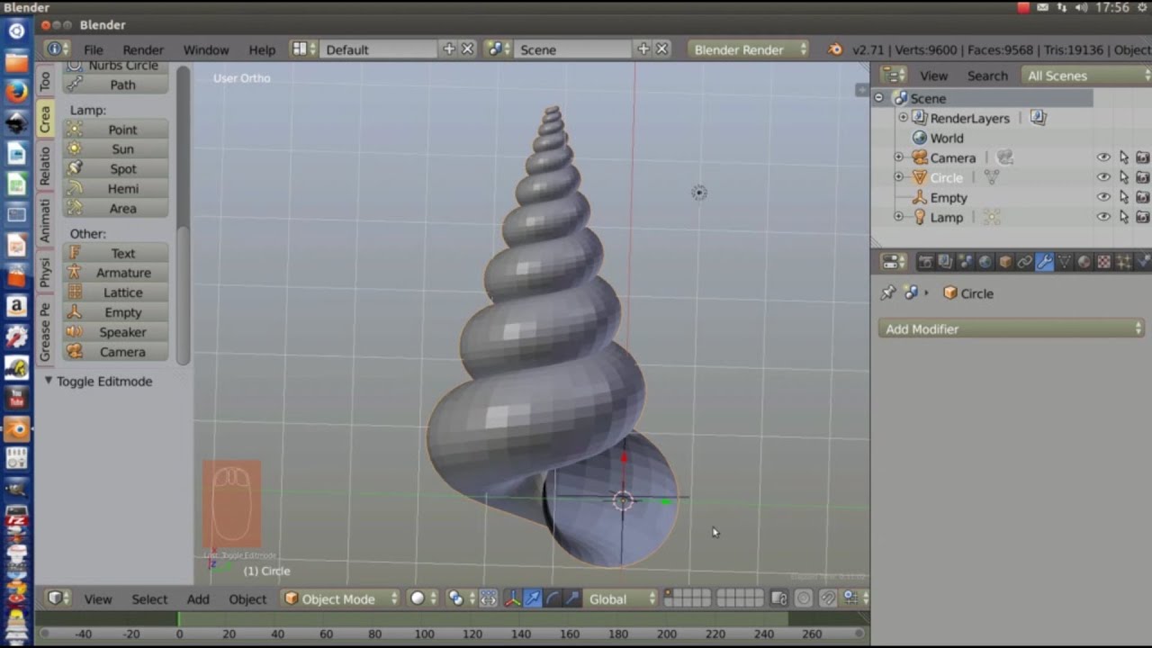 How to create seashell in Blender - YouTube