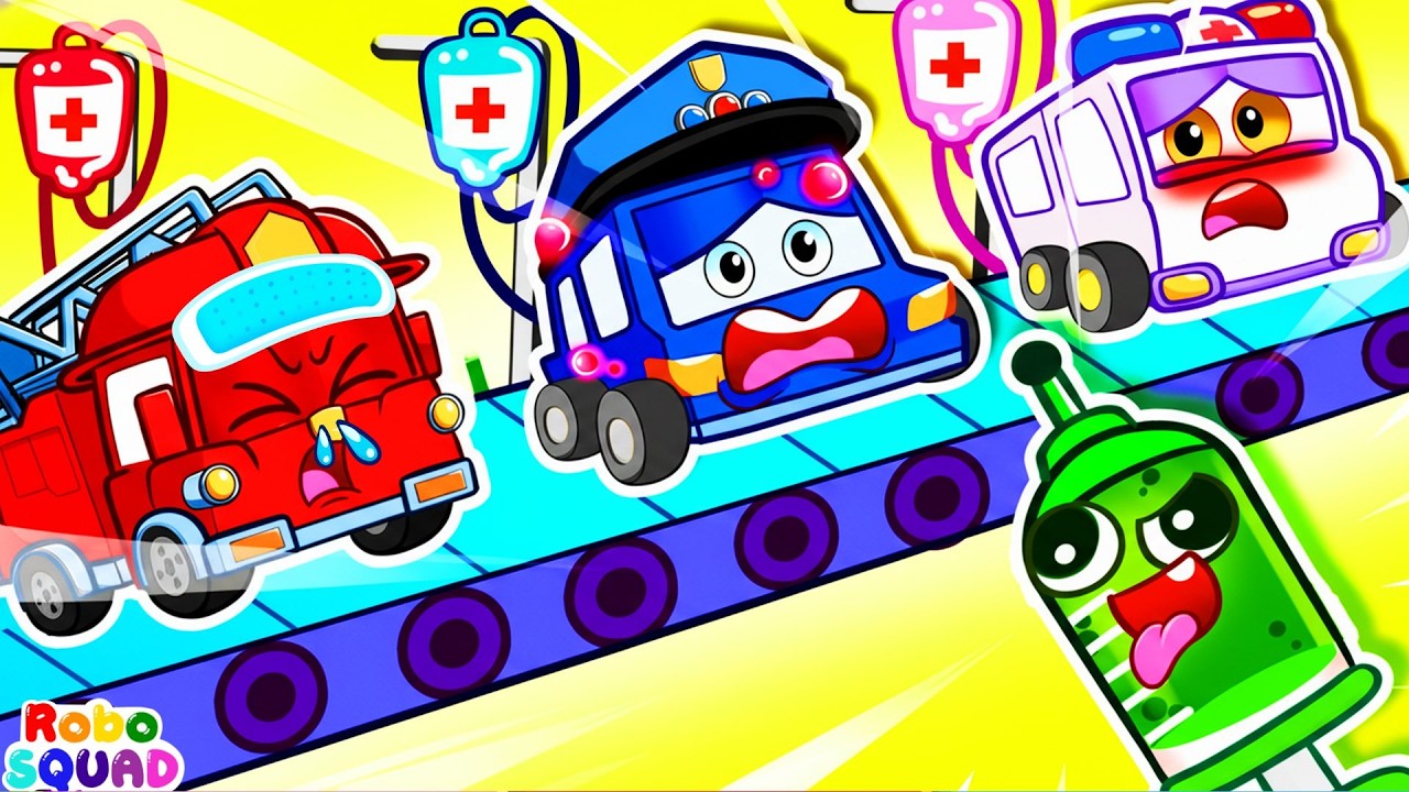 Policeman Has Fever | Sick Song | Songs for Kids | RoboSquad Nursery Rhymes