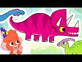 Club Baboo | LONG 1+ HOUR VIDEO | Triceratops and Spinosaurus | Learn Dinosaur Names