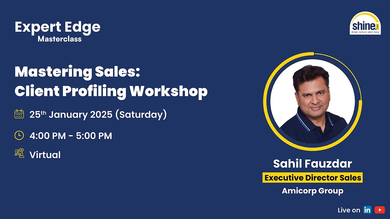 Workshop Alert: Mastering Sales – Client Profiling Workshop 🚀