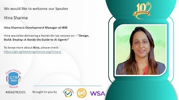 #VirtualConferenceDays #ATAGTR2025 Hands-on Lab Session (23rd Nov 2025) by Hina Sharma