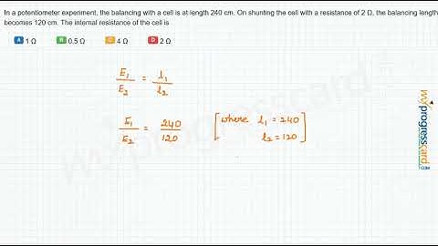 In a potentiometer experiment, the balancing