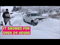 Plowing deep snow with Ford F-150 at the mobile home park | Frugal Landlord