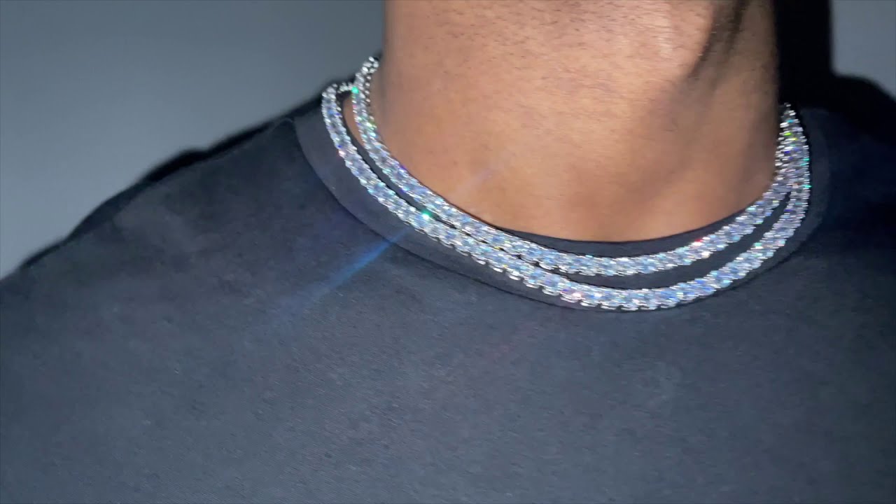 5mm Round Cut Diamond Tennis Chain 