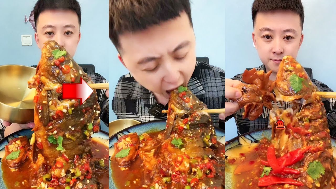 Eating braised crucial carp in soy sauce Fish is my Favorited food Chinese asmr Ep23 YouTube