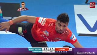 Pro Kabaddi 2019, Match 86: Bengal Warriors vs U Mumba video highlights