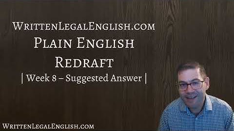 How to write plain language 8 - Suggested answers