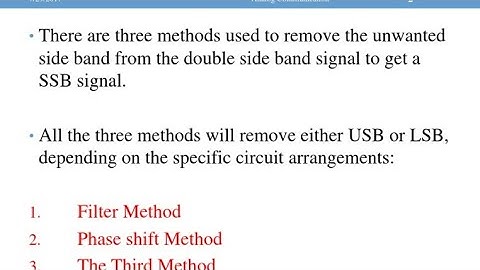 Suppression of unwanted sidebands