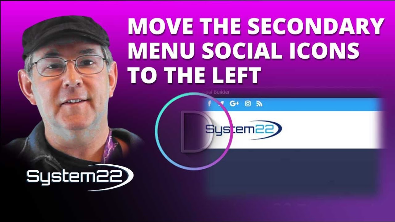 Divi Theme Move The Secondary Menu Social Icons To The Left 👍 - YouTube
