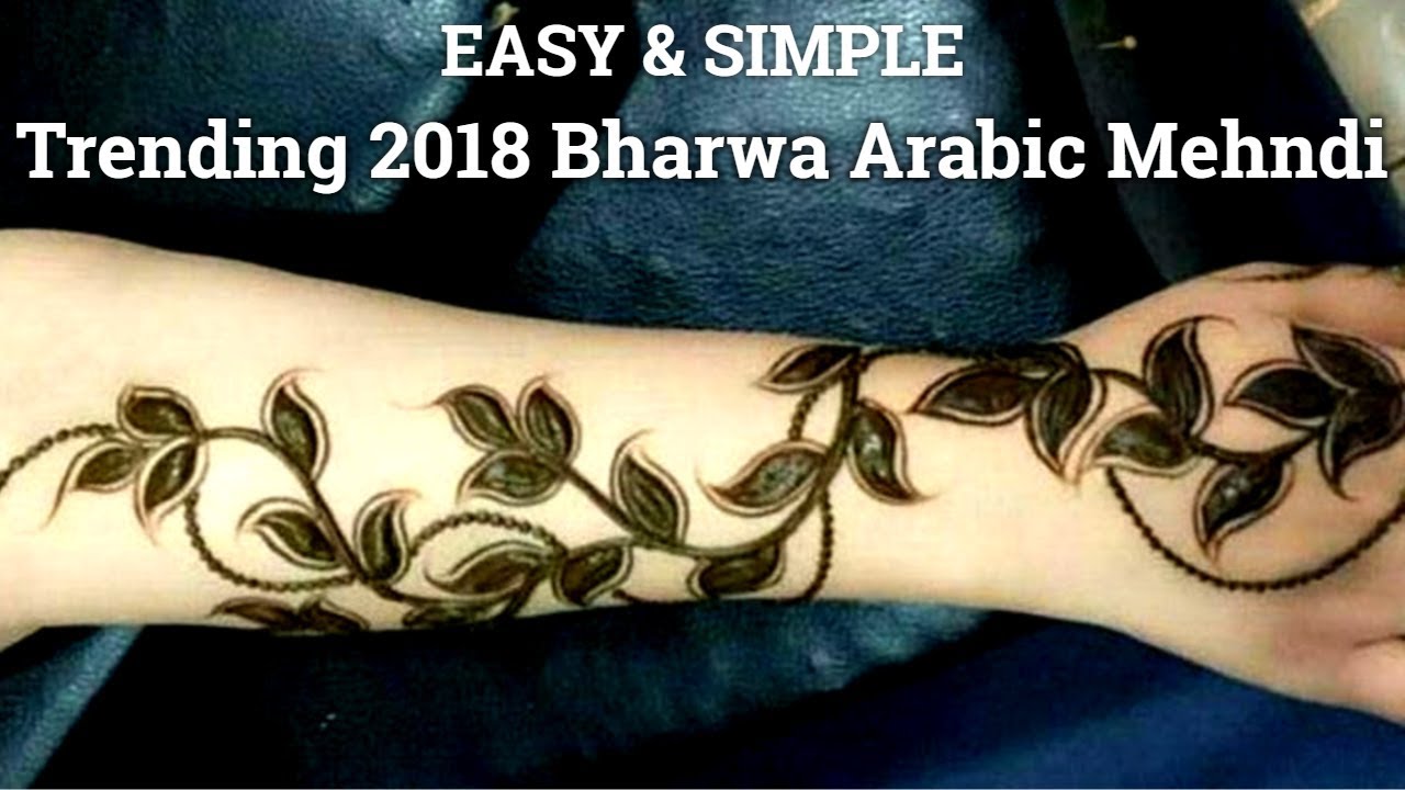 Easy 2 Step Bharwa Arabic Mehndi Design|Latest Bharwa Arabic ...