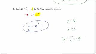 Converting Between Parametric and Rectangular Equations
