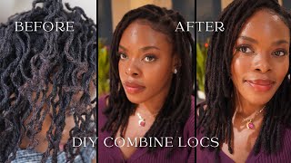 How To Combine Matured Microlocs Or Sisterlocs Into Traditional Locs Diy
