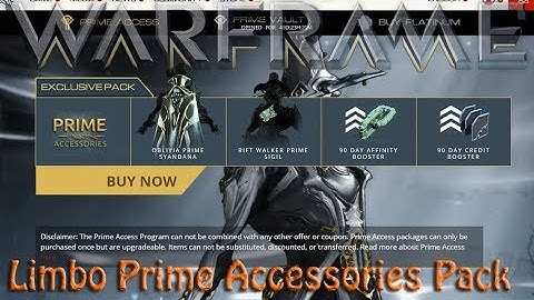 Warframe - Limbo Prime Accessories Pack?