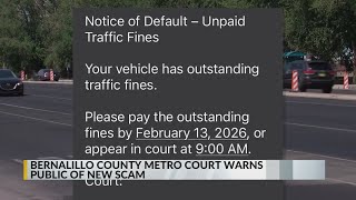 Bernalillo County Metropolitan Court warns about fraudulent 'unpaid traffic fines' text