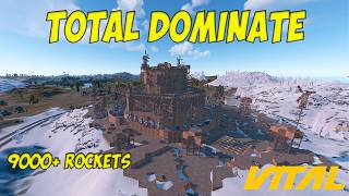 9000+ ROCKETS 2 MERGE RAID|TOTAL DOMINATE in RUST on VITAL EU MEDIUM