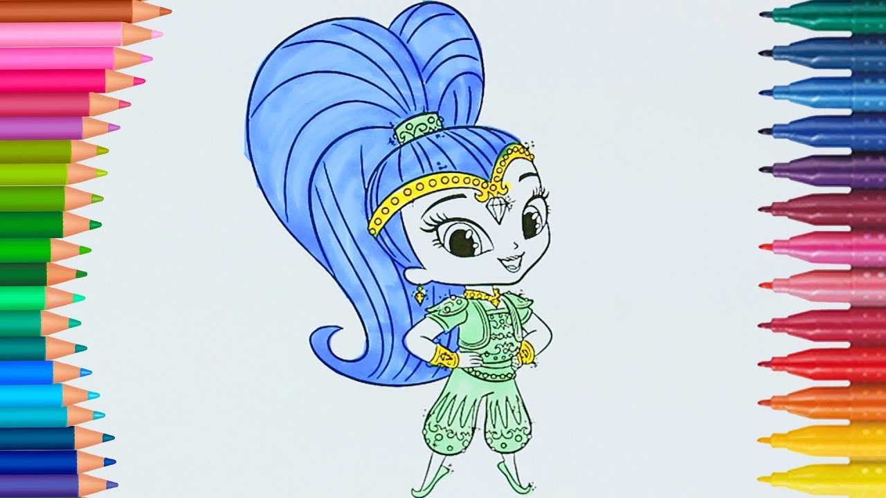 Shimmer e Shine ⨠Piccole Mani Libro Da Colorale per Bambini Shimmer e Shine ⨠Piccole Mani Libro Da Colorale per Bambini Pagina di Colorazione