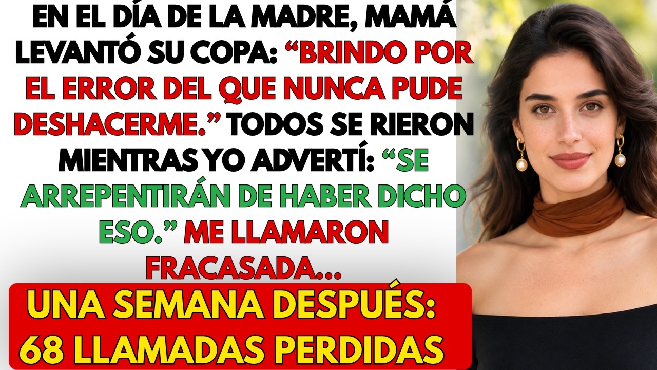 El Día de la Madre, mi madre levantó su copa en la casa que yo había pagado en silencio durante tres años y brindó por "el error del que nunca me había librado". Mi padre sonrió, mi hermano...