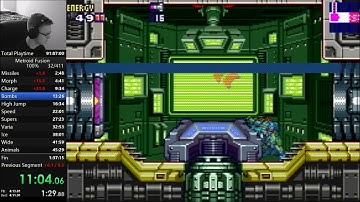 Metroid Fusion 100% hard in 1:38:49 (1:04 IGT)