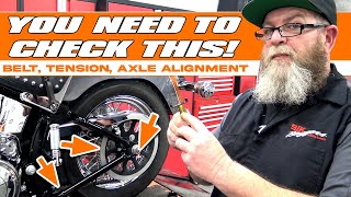 ⚡Softail How To Adjust Your Belt & Align Axle!⚡@harleydavidson