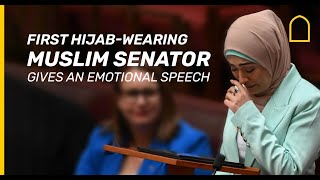 First Hijabwearing Muslim Senator Gives an Emotional Speech