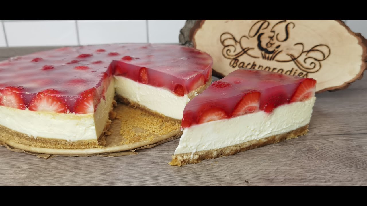 Schneller Erdbeer Cheesecake ♥ P&amp;S Backparadies - YouTube