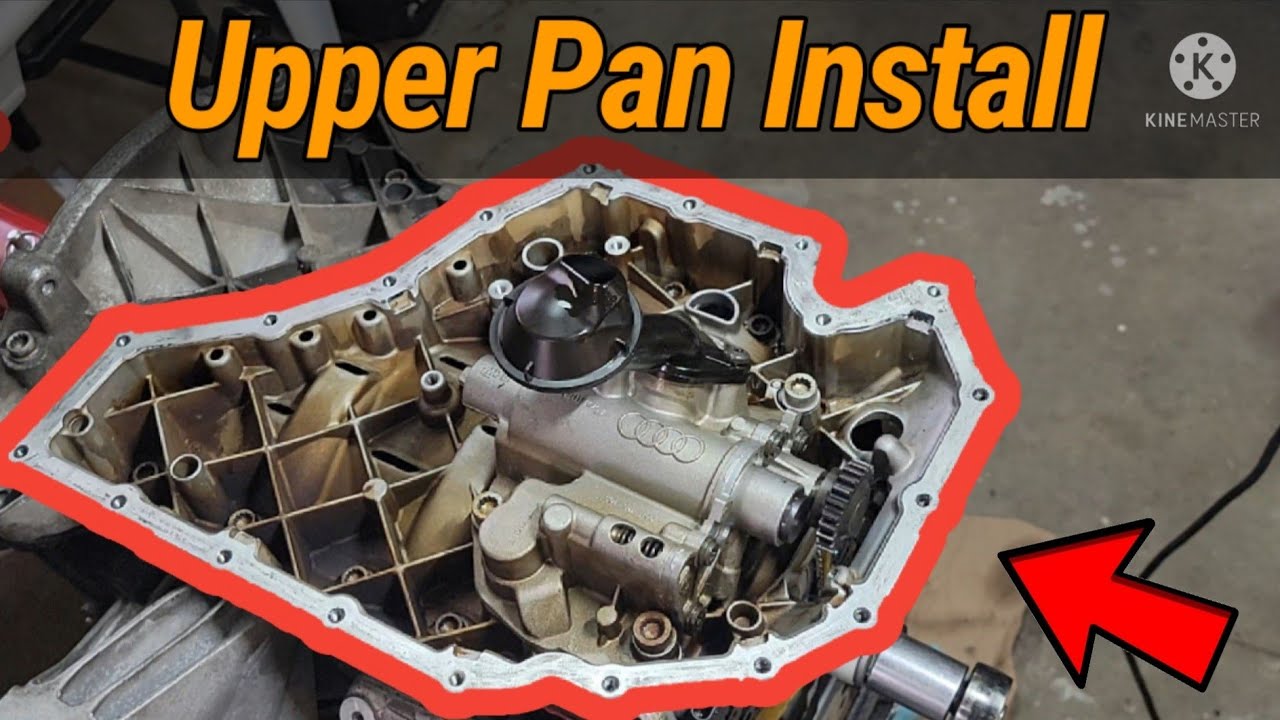 Audi a4 2.0 Engine! Upper Oil Pan & Oil Pump Installation 