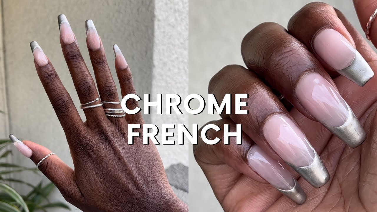 Chrome French Nails - wide 7