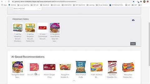 AI based Recommendation Service from SAP - Demo (grocery)