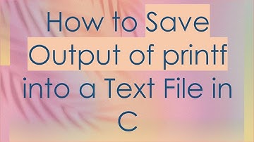 How to Save Output of printf into a Text File in C