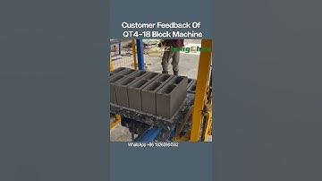 Customer feedback of QT4 18 block making machine #concreteblockmakingmachine #hollowblockmachine