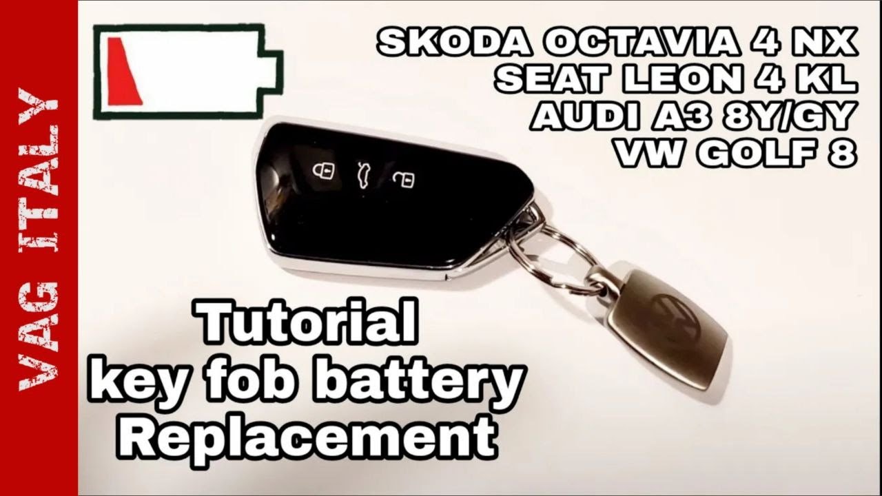 Key fob battery replacement VW Golf 8, Leon KL, Skoda Octavia NX e