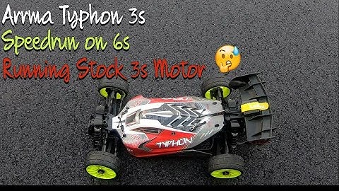Arrma Typhon 3s Speedrun on 6s with Stock Motor