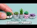 Miniature Succulents Plants, Polymer Clay and Acrylics Tutorial