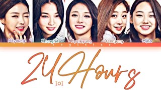IOI Subunit (아이오아이) - '24 Hour' lyrics (color coded lyrics)