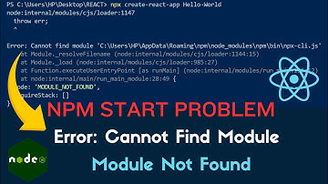 Error: Cannot Find Module in Node Js | npm Start Problem