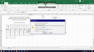 Metode Numerik - Interpolasi Newton dengan Excel