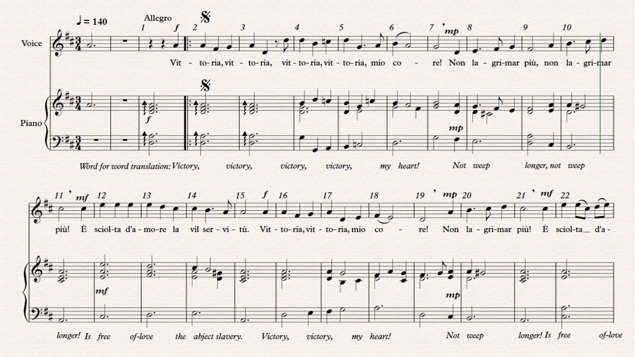 VITTORIA, MIO CORE! - Carissimi, High Treble Performance Track