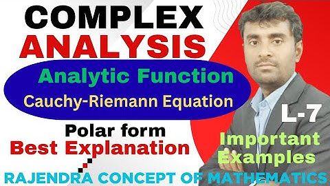 CAUCHY-RIEMANN EQUATION IN POLAR FORM | COMPLEX ANALYSIS | Necessary Condition  Analytics Function 