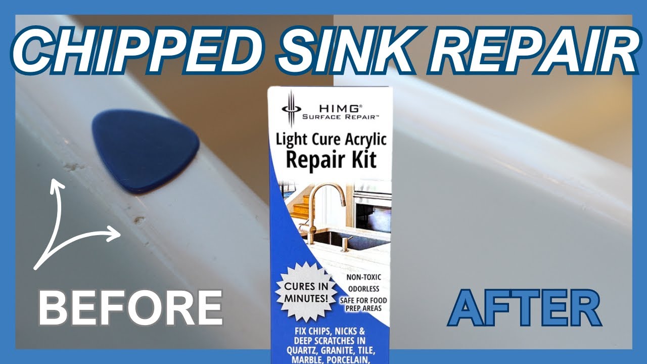 How to Repair a Chipped Sink with HIMG Light Cure Acrylic Surface